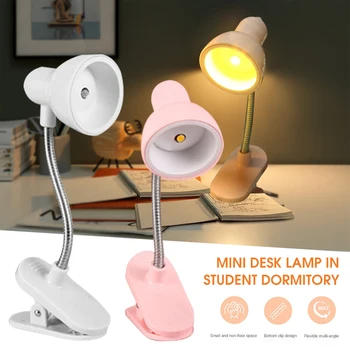 Mini Birou Lampă de Carte Clip Pe Carte Baterie DUS de Protecție a Ochilor Lumină de Lectură Reglabil Portabil Desktop Lumini de Noapte