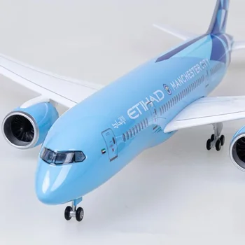 Scară turnat sub presiune Model 43CM 1:130 Etihad Airways Boeing 787 Manchester City livrea Rășină Avion Airbus de Colectare a Afișa Cadouri