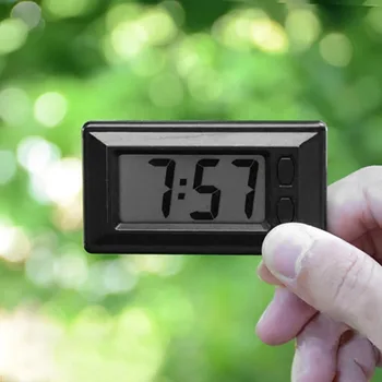 Hot Ultra-subțire LCD Digital Display Auto Vehicul Ceasul de pe Bord cu Afișaj Calendar Mini Portabile Accesorii Auto