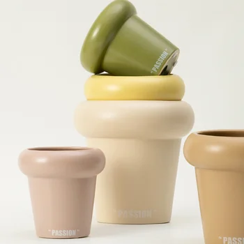 Nordic Ceramica Vaza De Flori Moderne, Culori Solide Ghiveci Container De Depozitare Ornamente Acasă Living Decor Nunta Consumabile