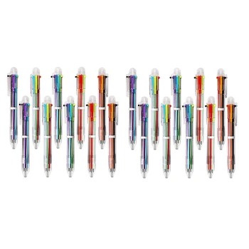 20 Pack Pix 6-In-1 Multicolor Retractabil Pixuri 0,5 Mm Pline De Culoare De Cerneală Stilou Pentru Scoala