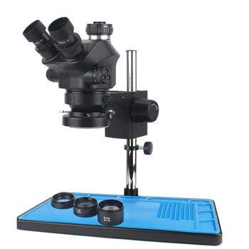 Industriale Laboratorul de Bijuterii Electronice 7X 50X Simul Focal Stereo Microscop Trinocular cu 1,0 x 0,5 x 2.0 x Auxiliare Obiectiv