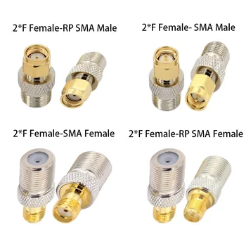 2 buc F Tip Masculin Feminin Jack să SMA Masculin Feminin Plug Cupru Pur RF Coaxial Coaxial Adaptor Drepte F să Conector SMA