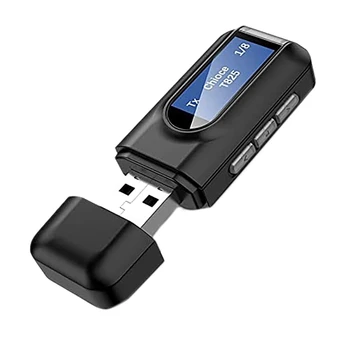 Bluetooth 5.0 Transmițător Receptor Pentru TV 2 In 1 Wireless USB Adaptor Audio Cu Display LCD Pentru Masina Audio TV PC