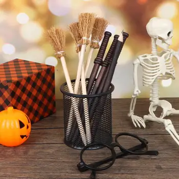 1 buc HB Baghetă Magică Creion din Lemn Tija Mătură Creion Negru Rotund Rama de Ochelari Wizard Cadou Staționare Petrecere de Halloween-joc de Rol