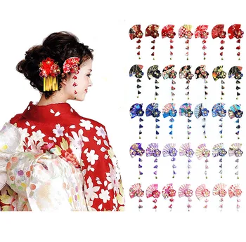2023 Nou Japonez Zephyre accesorii de par Kimono Hanfu Yukata Franjuri Clip Edge Hairpin Lolita de Cires Floare Frizură