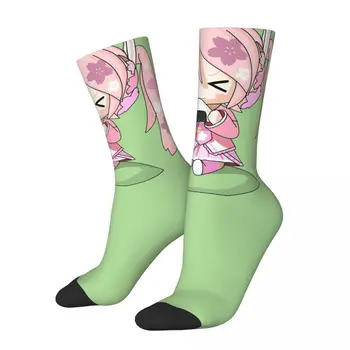 Amuzant Nebun Șosete pentru Bărbați Mănânce Onigiri Hip Hop de Epocă Sakura MIKU Fericit fără Sudură Model Imprimat Băieți Crew Sock Noutate Cadou