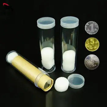 1buc Transparent 19/20.5/25/27/30/32mm Clar Rola de Plastic Monede de Stocare Tube Tub de Protecție Titularului Colecta Monede de a Proteja Instrumentul