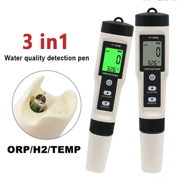 3 În 1 H2/TEMP/ORP-Metru Digital Concentrația ionilor de Hidrogen Tester de Calitate a Apei Tester Redox Monitor pentru Piscina Acvariu Acasă