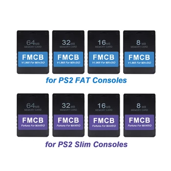 8MB 16MB, 32MB 64MB Pentru PS2 FAT Slim Pentru FMCB Card V1.966 Fortuna pentru PS2 MX4SIO SIO2SD fat slim consola Adaptorul de Card SD