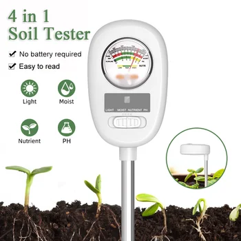PH-ul solului Tester 4 în 1 PH Lumina de Umiditate Aciditate Tester de Sol, PH-Metru, Metru de Umiditate Planta Sol Tester Kit pentru Plante Flori