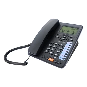 TC6400 Telefon de Birou Fixe de Telefonie Fixă, 2-Line LCD cu iluminare din spate Ecran Numărul de Stocare Telefon/Bază Largă de Afișare
