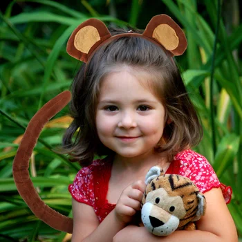 Costume Copii Maimuță Ureche Bentita Propunerii Coada Decora Hairband Cosplay Animal Material Pentru Copii Copii