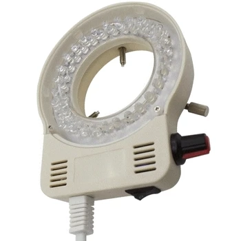 Alb Reglabil 56 LED-uri de Lumină Inel de Iluminator, Adecvat Pentru Stereo-Microscoape Și aparate foto