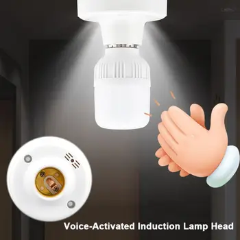 Plafonul de Sunet Automat de Control al Luminii E27 Lampă Titular de Bază Lampă Bec LED Soclu Adaptor de Comutare