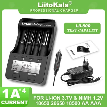 Liitokala Lii-500 LCD de 3.7 V 18650 18350 18500 16340 17500 26650 1.2 V AA AAA NiMH Capacitate de Detectare Litiu Baterie
