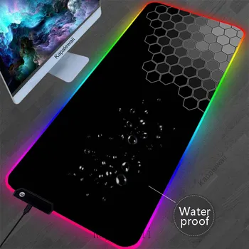 Arta geometrică Extins Mousepad RGB Gaming Keyboard Viteză Tampoane Impermeabil Birou Mat Biroul de Mouse-Pad Țapiș de Souris 900x400mm