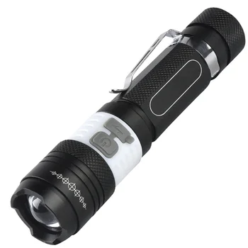 T6+COB LED Lanterna din Aliaj de Aluminiu Lanterna cu Zoom Lanterna rezistent la apa Lanterna Utilizare Baterie 18650