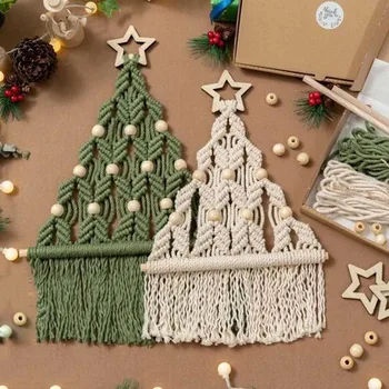 De crăciun DIY Kit Set Vată de Lemn Stele Margele Multicolore Brad de Crăciun Artizanat Pentru Petrecere de Craciun Decor Acasă 36mmx2mm,1Set