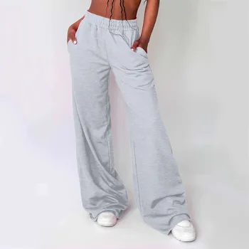 Casual Pantaloni Joggers de sex Feminin Toamna Solid Sport Streetwear Hip Hop Versatil Y2K Femei Pantaloni Largi Picior Plus Dimensiune