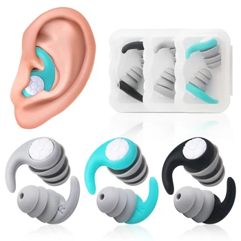 3 Perechi de Dopuri de Urechi de Înot Reutilizabile din Silicon Confortabile, cu Anulare a Zgomotului Proteja Urechile de Flotoare de Protecție pentru Urechi, Dopuri de