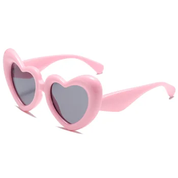 Umfla Inima ochelari de Soare Femei 2023 Brand de Lux de Designer de Dragoste în Formă de Ochelari de Soare pentru Femei Y2K Streetwear Ochelari de Nuante UV400