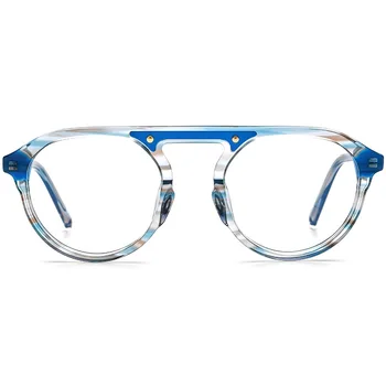 Noi mai Multe Culori Personalizate de Moda Oval Acetat de Ramă de Ochelari pentru Bărbați și Femei Singure Fascicul Optic Ochelari