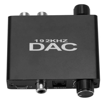 De la Digital La Analog Audio Convertor Fibra Optica de Conversie Analog Digitală Dac Convertor Audio Cu Buton de 192Khz