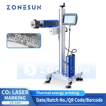 ZONESUN Codificare Laser Gravare Mașină de Marcare Sticlă Sticlă de Plastic Data de QR coduri de Bare, Imprimanta Piele Lemn Linie de Producție ZS-LM1