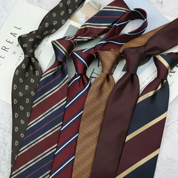 Cravata Gravatas de Moda en-Gros Țesute 8 cm cu Dungi, Cravata Accesorii de Nunta Albastru Omul Dot Fit Grup Biroul de Partid Legături de Gât