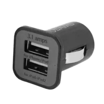 USAMS Universal 12V Mini Portabil 3.1 Un Dual Porturi USB Vehicule Auto Incarcator pentru Telefonul Mobil, Tableta, PC, Dispozitive