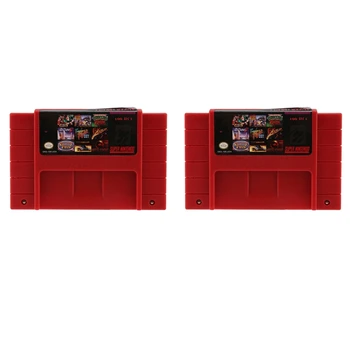 2X Pentru SFC/SNES Super Carte de Joc Snes Carte de Joc 100 Intr-Unul Roșu Shell End Cartuș