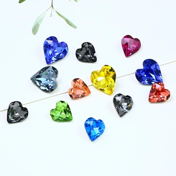 Forma de inima de Cristal de Lux Piatra Subliniat Spate Strasuri Lipici Pe Margele de Cristal K9 Sticlă Diamant în Vrac Pentru a Face Bijuterii DIY