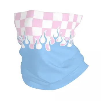 Carouri roz Albastru Hip Hop Y2K Bandană Gât Acoperi Tipărite Flăcări Magice Eșarfă Pălării în aer liber de Sport Unisex pentru Adulti Respirabil