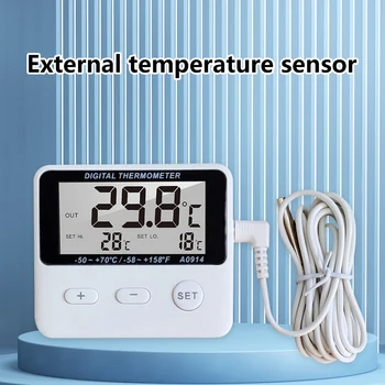 Digital cu alarma termometru de Interior si exterior termometru de Frigider cu termometru si display LCD cu senzor extern 1M-50 ℃ -70 ℃