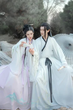 Hanfu Cupluri Chineză Tradițională Violet Hanfu Cosplay Dinastiei Han Costume De Dans Antic Petrecere Costume De Halloween