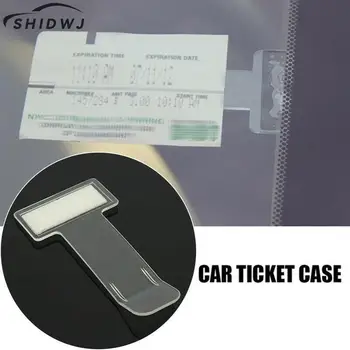 2 buc Bilet Parcare Clema de Fixare Permite proiect de Lege Card Holder Auto Geam Parbriz din Sticlă de Fixare Clip Autocolante Accesorii