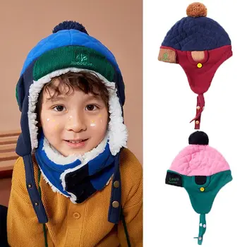 Ureche de Protecție a Copilului Pălărie stil coreean Îngroșat Iarna Cald Capac Moale de Catifea Căciuli Earflap Hat pentru Copii