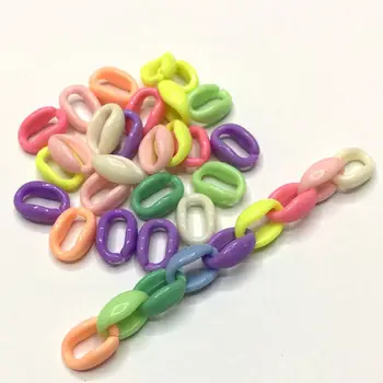 100buc/sac 11*16mm Colorate Acrilice Lanț de Link-uri de BRICOLAJ, lucru manual Catarama din Plastic, Accesorii Pentru Haine de Saci de Curea Ochelari