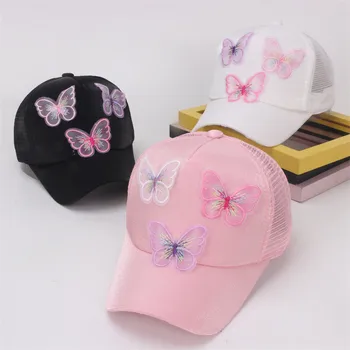 Fluture drăguț Copil pălărie de Moda de Vară, Copiii Hip Hop Capac Băieți Fete Copilul Respirabil Palarie de Soare