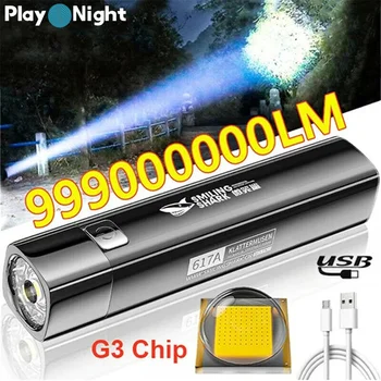 Portabil Mini Lanterna Ultra Luminos G3 Led Lanterne USB Reîncărcabilă în aer liber Camping Lanterne 3-Reglare viteza Ridicata