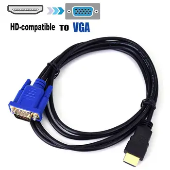 DOONJIEY Cablu Convertor de Înaltă Rezoluție Plug Play compatibil HDMI Male La VGA 1080P Bărbat din PVC Video Adaptor de Cablu Pentru Laptop