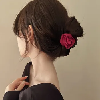 Culoare Rose Floare de Păr Gheare Femei Eleganta Blând Clip de Păr pentru Fete de Moda Temperament Frizură coreea de Păr Accesorii
