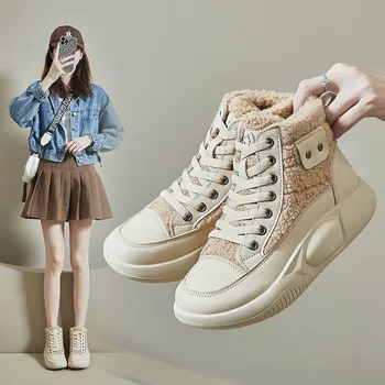Femei Cizme de Cauciuc de sex Feminin Pantofi Dantela-Up pantofi de Lux de Designer Rotund Toe Cizme-Femei Ploaie Doamne 2023 Moda