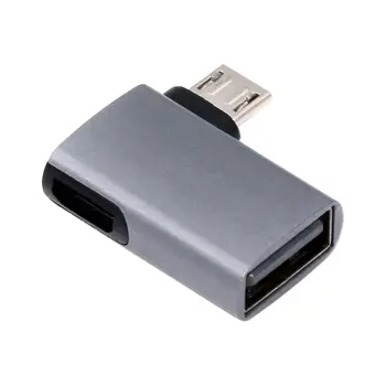 Chenyang Micro USB la USB 2.0 OTG Host de 90 de Grade Unghi Drept cu Adaptor de Alimentare USB pentru Tableta Telefon