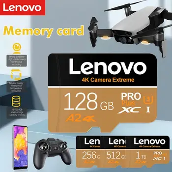 Lenovo 1TB Card SD V30 UHS-I U3 Clasa 10 Card de Memorie de Până La 100MB/s 4K Ultra-HD Video de Mare Viteză A2 Card Pentru UAV Telefon Cam Comutator