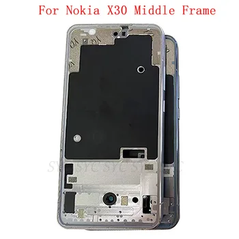 Mijloc Carcasa LCD Bezel Placă Panou Pentru Nokia X30 Telefon Metal LCD Cadru de Reparare Piese