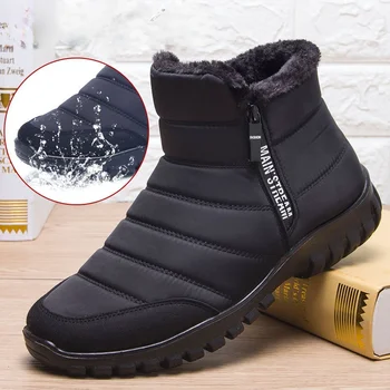 Iarna Barbati Glezna Cizme de Zapada Impermeabile Non Alunecare Pantofi pentru Barbati Casual Ține Cald Plus Plus Size Pereche de Încălțăminte Chaussure Homme66
