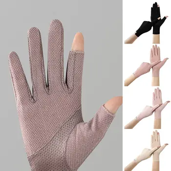 Primavara-Vara Mănuși Subțiri Femei Touch Ecran Mănuși Anti-UV Respirabil Non Alunecare de Echitatie Mănuși de Conducere