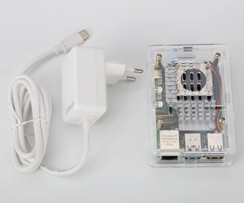 Noi Acrilic Caz Shell Carcasă Radială Blower Ventilator de Răcire Radiator de Aluminiu 5.1 V 5A Adaptor de Alimentare Pentru Raspberry Pi 5
